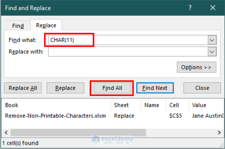 How to Remove NonPrintable Characters in Excel (4 Easy Ways)