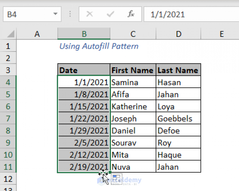 How To Repeat Formula Pattern In Excel Easiest 8 Ways Exceldemy 7158