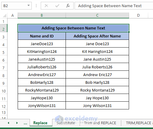 How To Add Space Between Text In Excel Cell 4 Easy Ways ExcelDemy