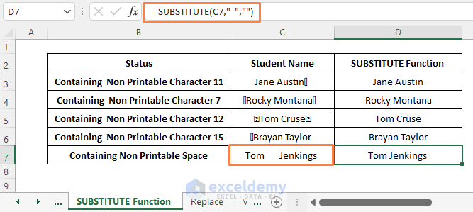 How To Remove Non Printable Characters In Excel 4 Easy Ways 