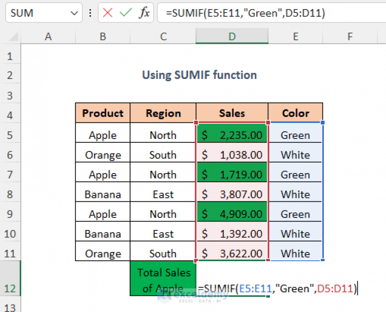 how-to-sum-colored-cells-in-excel-microsoft-excel-microsoft-excel