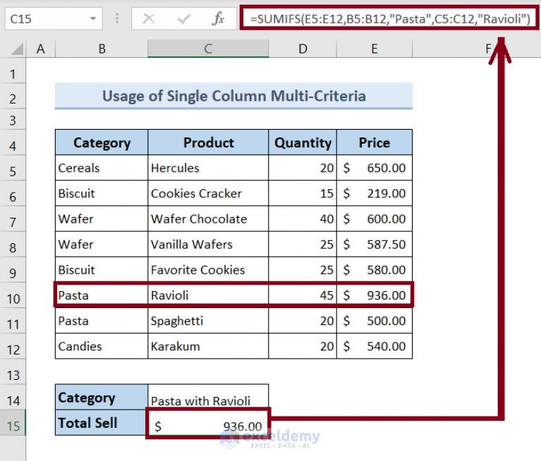 How To Sum If Cell Contains Specific Text In Excel (6 Ways) - ExcelDemy