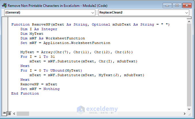 How To Remove Non Printable Characters In Excel 