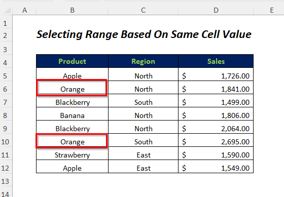 How To Select Range Based On Cell Value VBA 7 Ways ExcelDemy