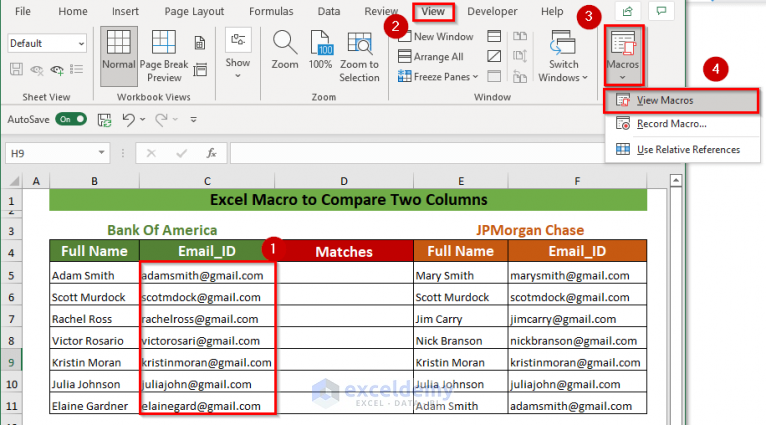 excel-macro-to-compare-two-columns-4-easy-ways-exceldemy