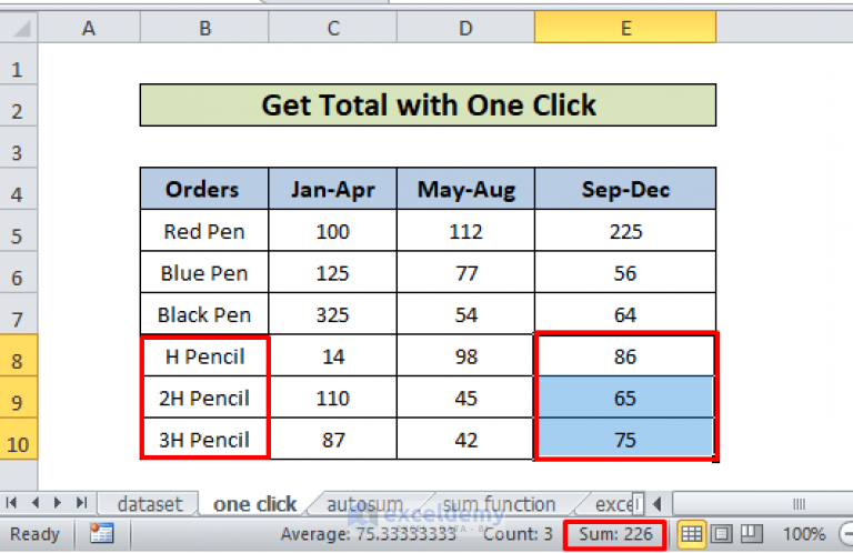 How To Sum Columns In Excel 7 Methods Exceldemy 1805