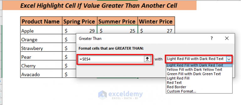 excel-highlight-cell-if-value-greater-than-another-cell-6-ways