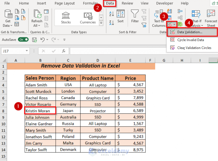  How To Remove Data Validation In Excel 5 Ways ExcelDemy