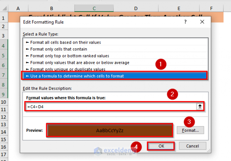 Excel Color Cell If Value Greater Than 0