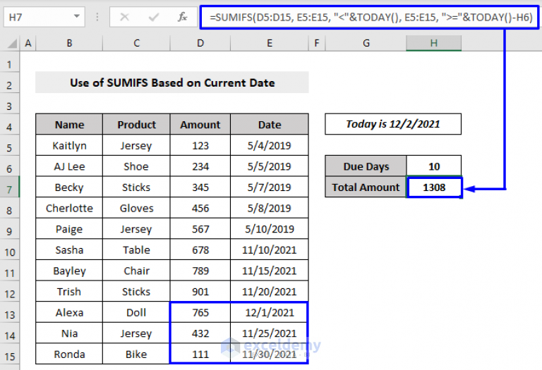 Sumif Excel With Date Range - Printable Timeline Templates