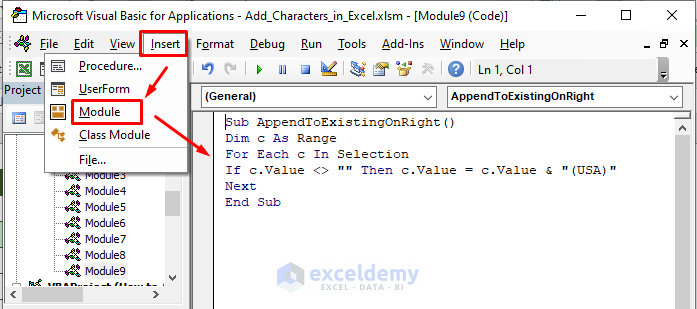 How To Add Characters In Excel 5 Ways ExcelDemy