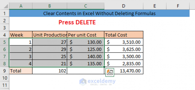 how-to-clear-contents-in-excel-without-deleting-formulas-3-ways