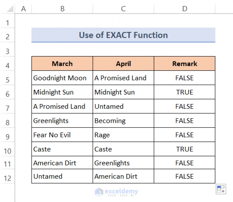 how-to-compare-text-in-excel-and-highlight-differences-8-quick-ways