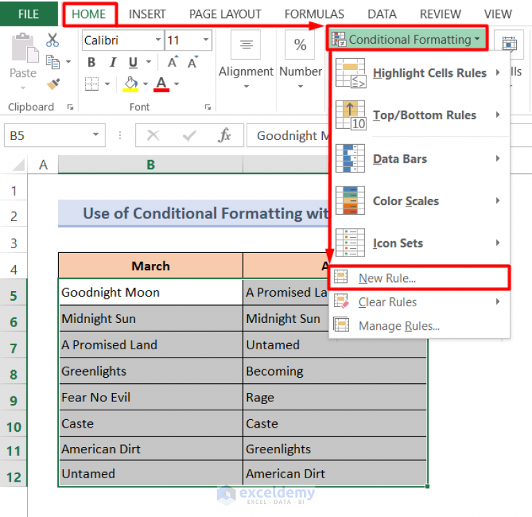 How To Compare Text In Excel And Highlight Differences 8 Quick Ways 