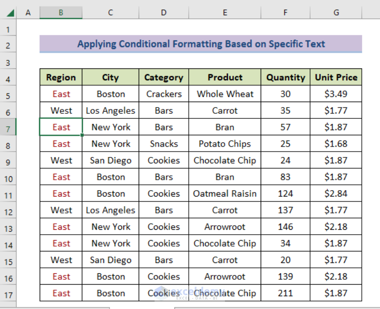 How To Apply Conditional Formatting To Color Text In Excel