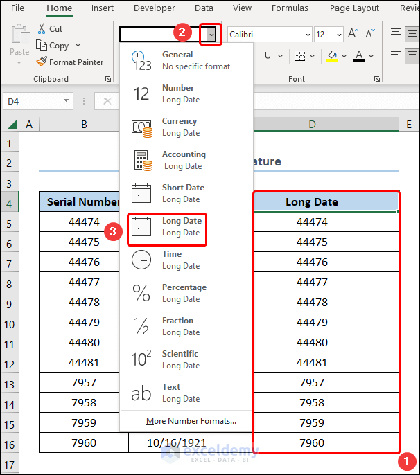 How To Convert Serial Number To Date In Excel 7 Simple Ways 