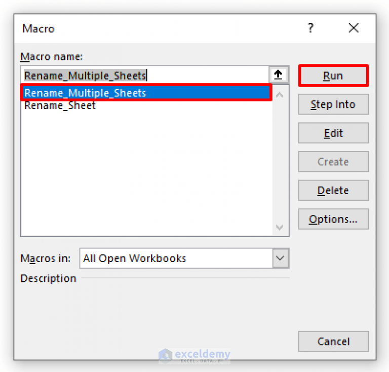 How To Rename Sheet With Vba In Excel Both Single And Multiple Sheets 0507