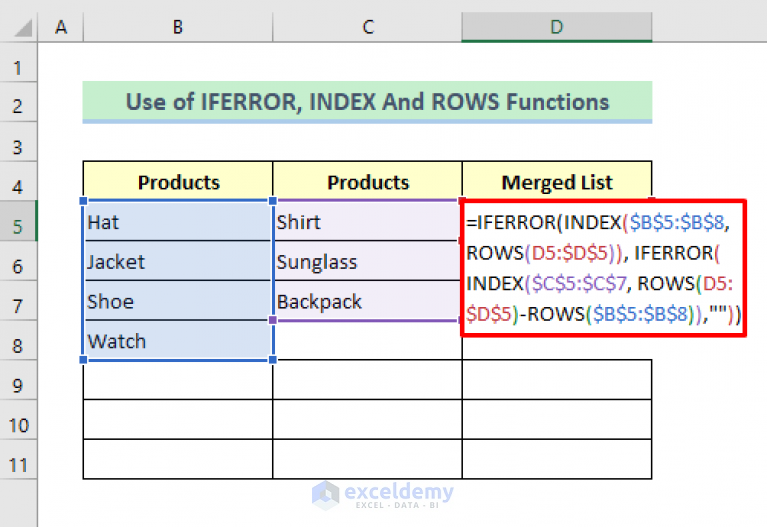 how-to-combine-columns-into-one-list-in-excel-4-easy-ways