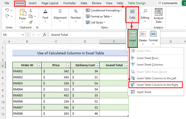 How to Use Formula in Excel Table (4 Suitable Examples)