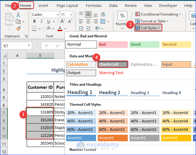 How to Highlight Text in Excel (7 Easy Ways)