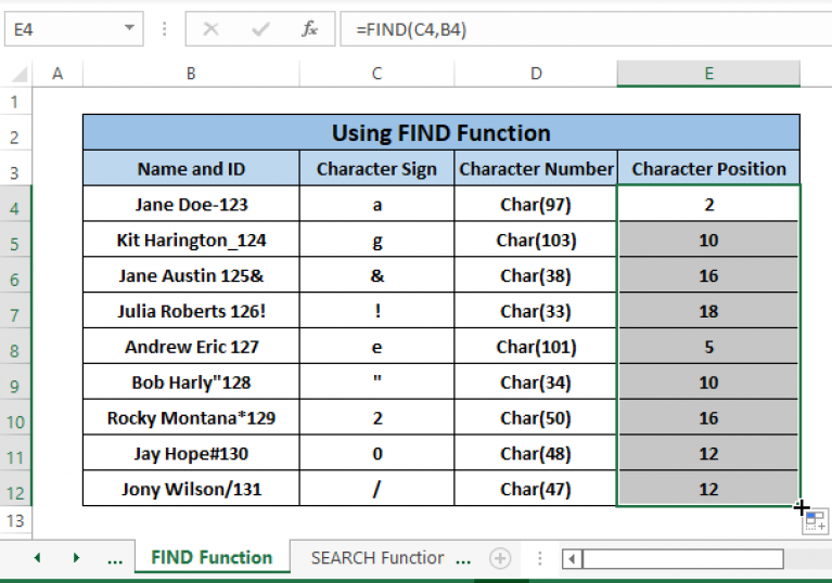 How To Find Character In String Excel 8 Easy Ways ExcelDemy