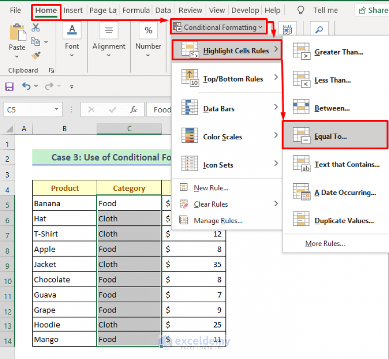 How To Highlight Cells Based On Text In Excel [2 Methods] - ExcelDemy