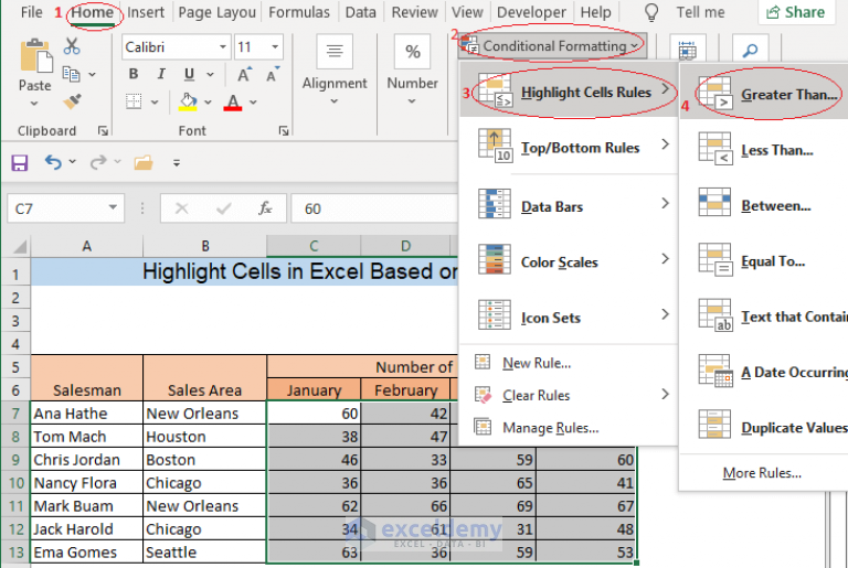 How To Highlight Cells In Excel Based On Value