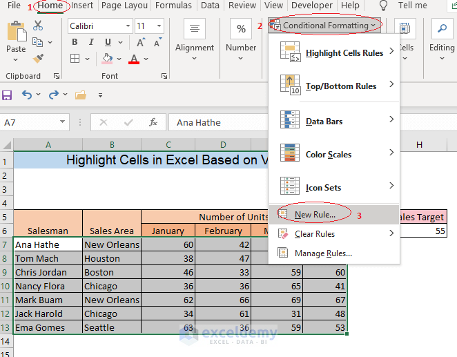 How To Highlight Cells In Excel Based On Value 9 Methods ExcelDemy