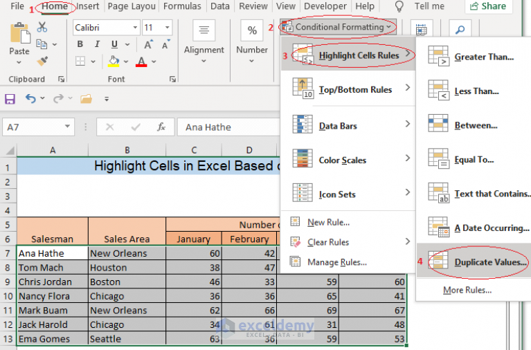 How to Highlight Cells in Excel Based on Value (9 Methods) - ExcelDemy