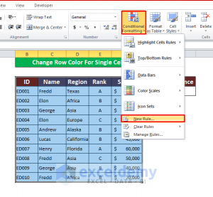 How to Change a Row Color Based on a Text Value in a Cell in Excel