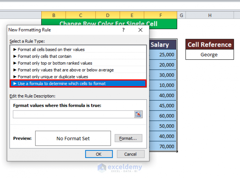 How to Change a Row Color Based on a Text Value in a Cell in Excel