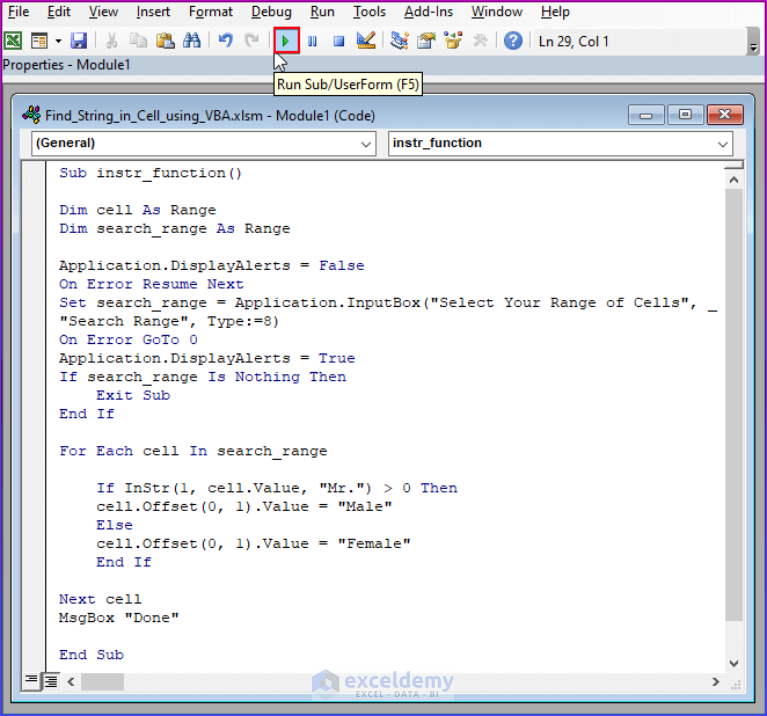 how-to-find-string-in-a-cell-using-vba-in-excel-2-easy-ways