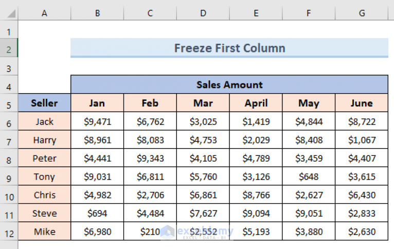 How To Freeze Columns In Excel For Printing