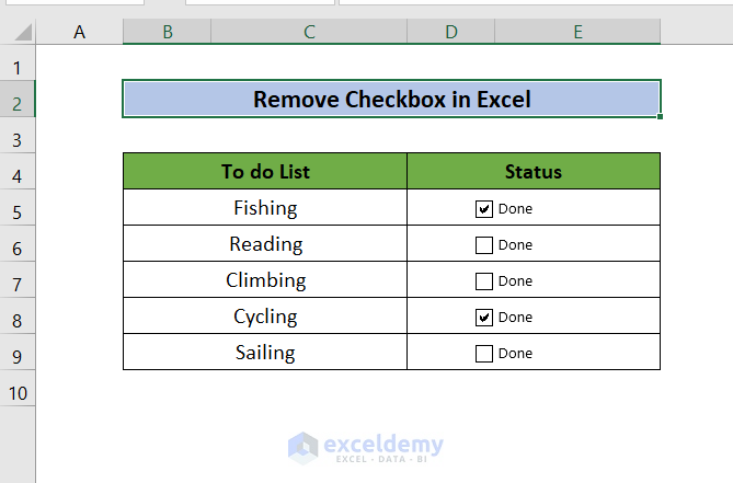 how-to-remove-checkbox-in-excel-6-methods-exceldemy