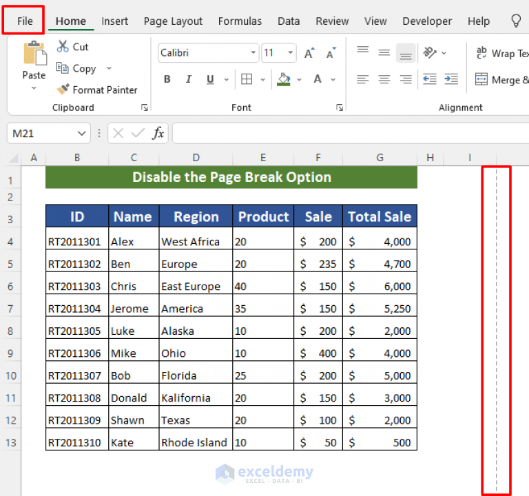 how-to-remove-print-lines-in-excel-4-easy-ways-exceldemy