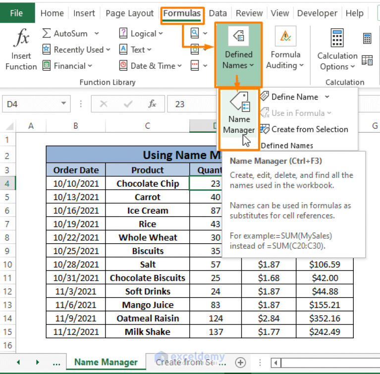 How to Name a Cell in Excel (4 Easy Ways) ExcelDemy