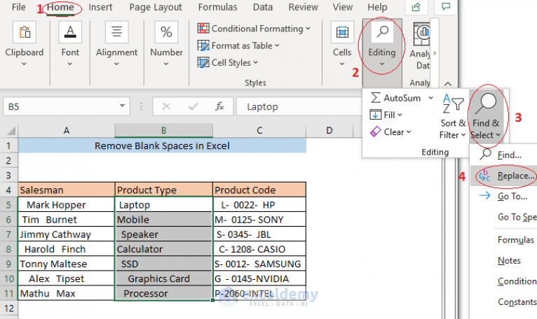 how-to-delete-trailing-spaces-in-excel-ms-excel-tips-youtube