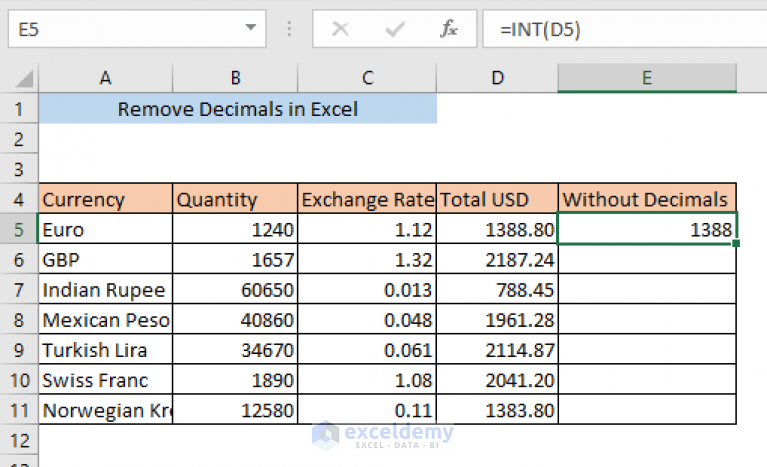 How To Remove Decimals In Excel 13 Easy Ways Exceldemy 3410
