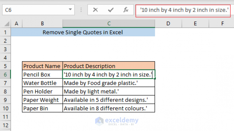 how-to-remove-single-quotes-in-excel-6-ways-exceldemy