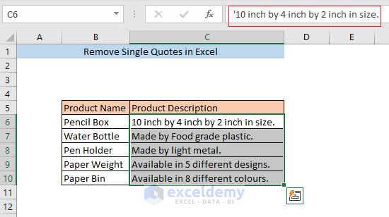 How To Remove Single Quotes In Excel 6 Ways ExcelDemy