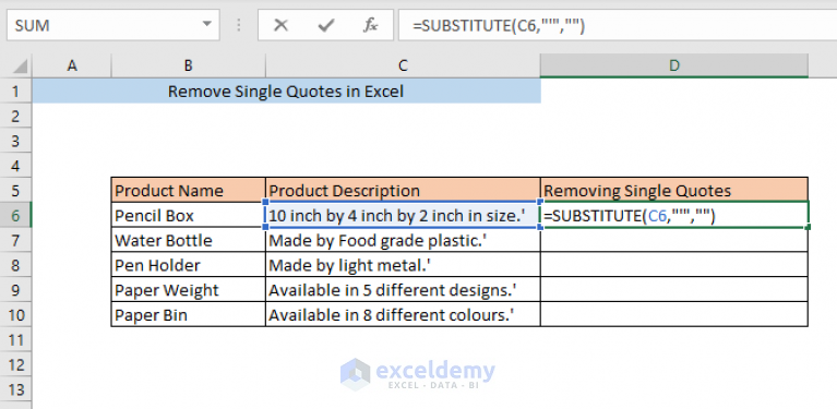 how-to-remove-single-quotes-in-excel-6-ways-exceldemy