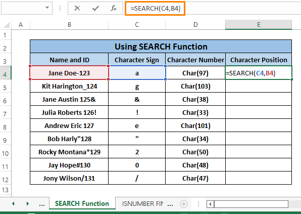 How To Find Character In String Excel 8 Easy Ways ExcelDemy