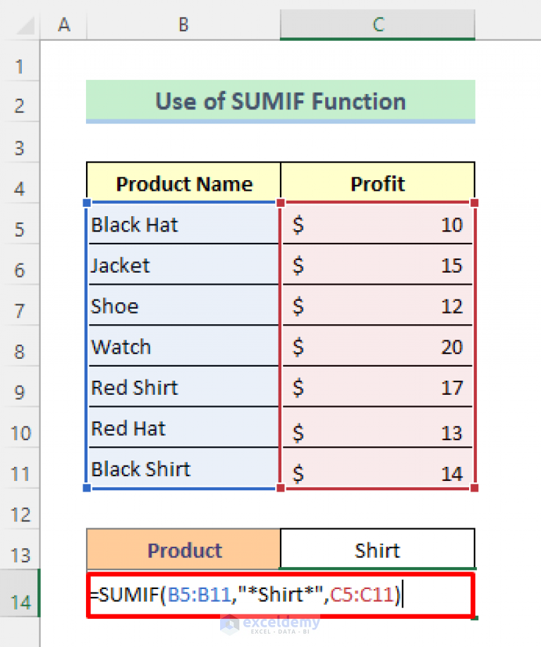 How To Use Sumif With Text In Excel 9 Easy Ways Exceldemy 7160