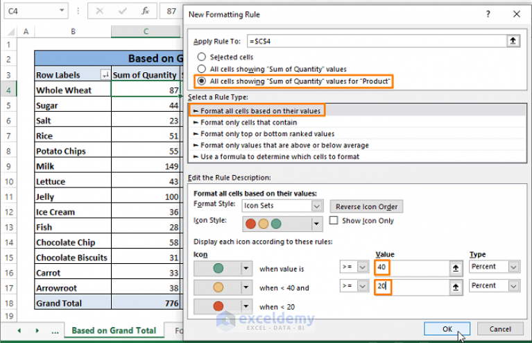 Pivot Table Conditional Formatting Based On Another Column 8 Easy Ways Excel Basics 3176