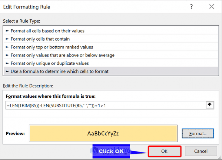 conditional-formatting-on-text-that-contains-multiple-words-in-excel