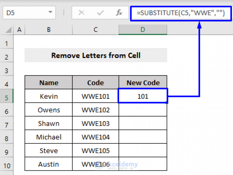 How To Remove Letters From Cell In Excel 10 Suitable Methods 