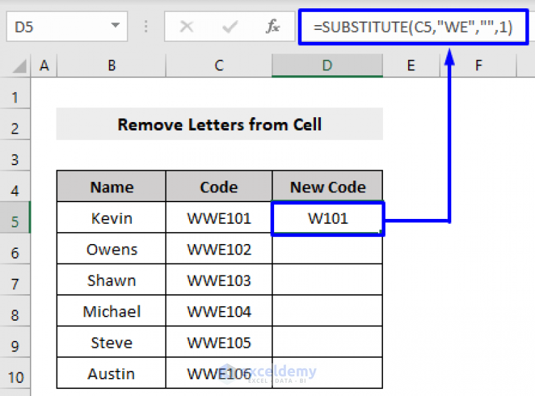 Extract Only Letters From Excel Cell