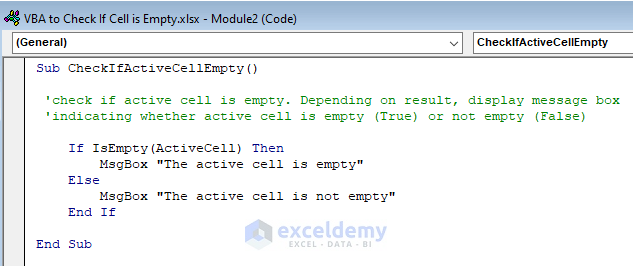 How To Check If Cell Is Empty Using Excel VBA 5 Easy Methods ExcelDemy