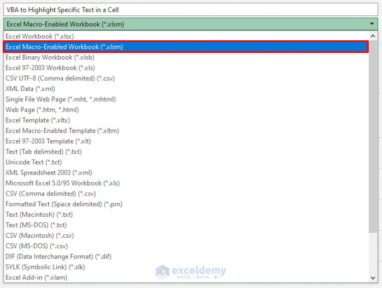 Highlight Specific Text In Excel Cell Vba