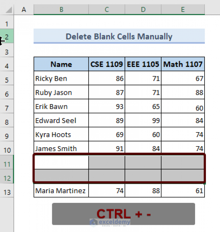 How To Delete Empty Cells In Excel 6 Methods ExcelDemy